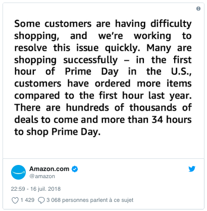 Amazon crashed during the first hour of Prime Day 