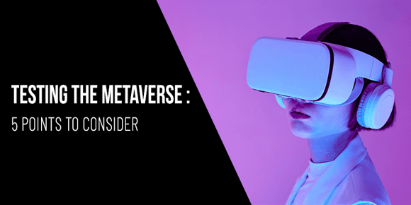 Image of woman wearing a VR headset with the title of the article.