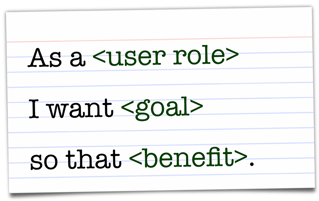 User stories explain functions from the perspective of one's users. 